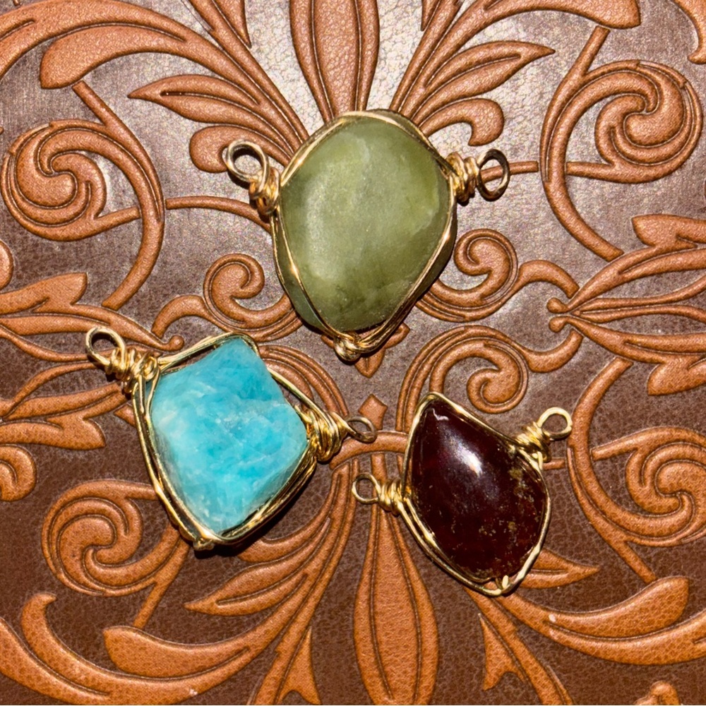 Gold Wire wrapped pendant bundle